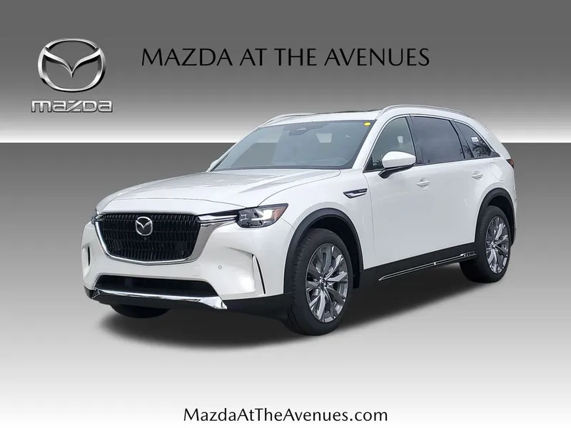 2026 Mazda CX-90 3.3 Turbo Premium Plus in White — front three-quarter view