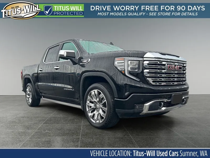 2023 GMC Sierra 1500 Denali in Onyx Black — front three-quarter view