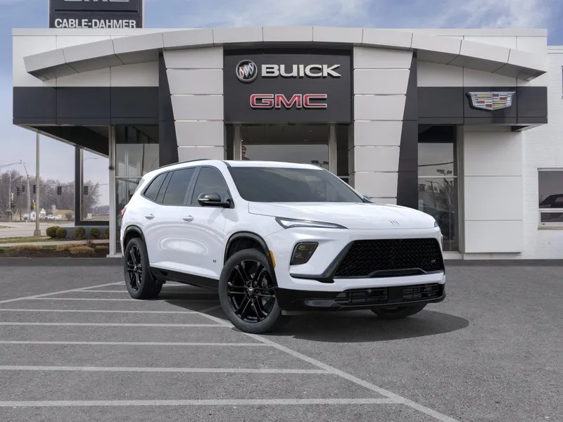2026 Buick Enclave Sport Touring in Summit White — front three-quarter view