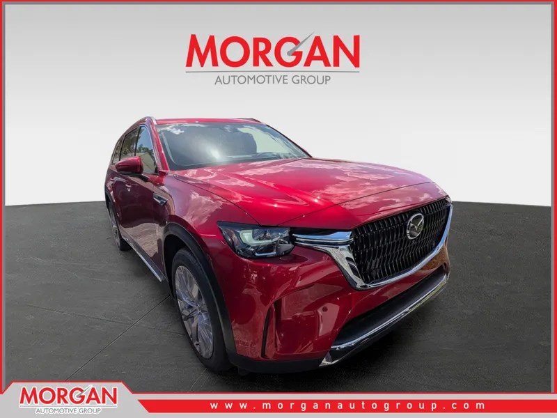 2026 Mazda CX-90 Premium Plus in Soul Red Crystal Metallic — front three-quarter view