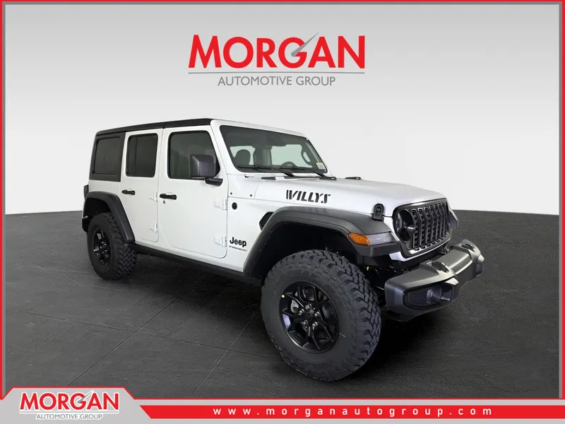 2026 Jeep Wrangler Willys in White — front three-quarter view