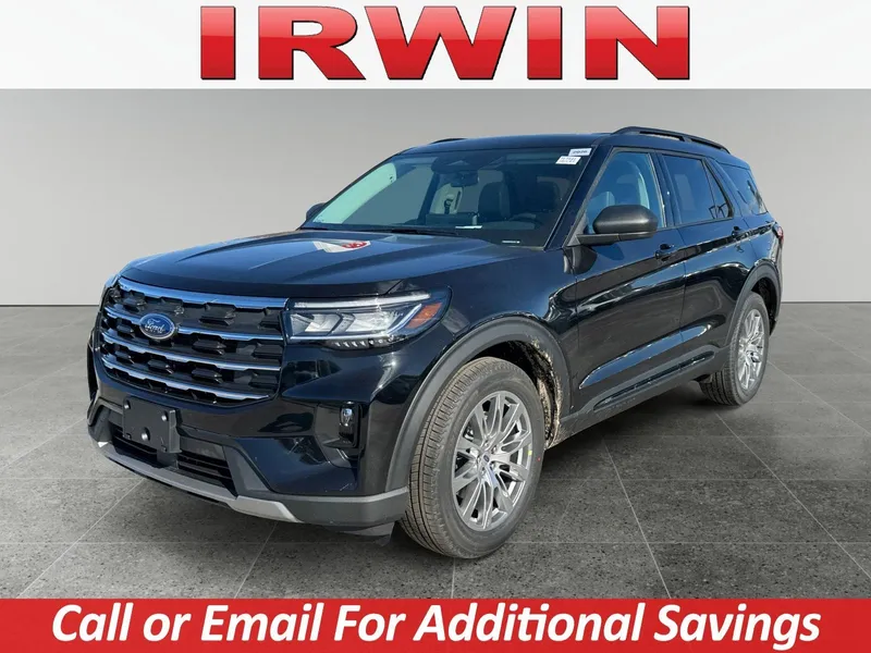 2026 Ford Explorer Active with 200A Pkg in Black — front three-quarter view