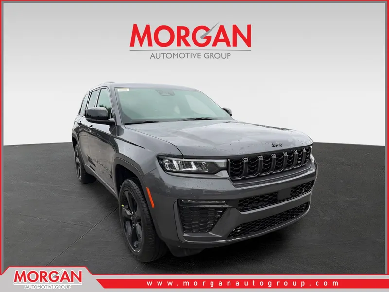 2026 Jeep Grand Cherokee Limited in Baltic Gray Metallic Clearcoat — front three-quarter view