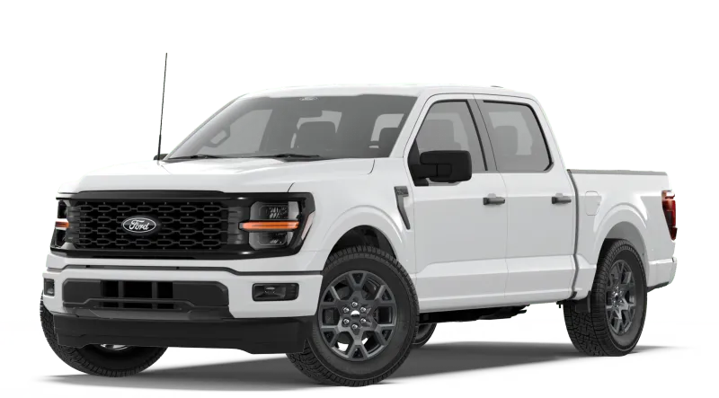 2026 Ford F-150 STX in Oxford White — front three-quarter view