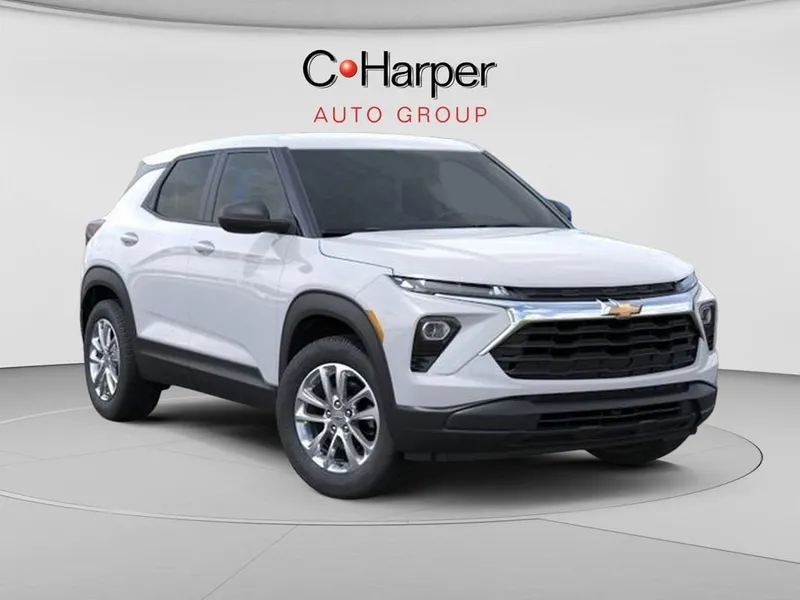 2026 Chevrolet Trailblazer LS in Summit White — front three-quarter view