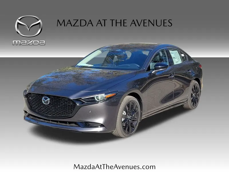 2026 Mazda Mazda3 3 2.5 Turbo Premium Plus in Gray — front three-quarter view