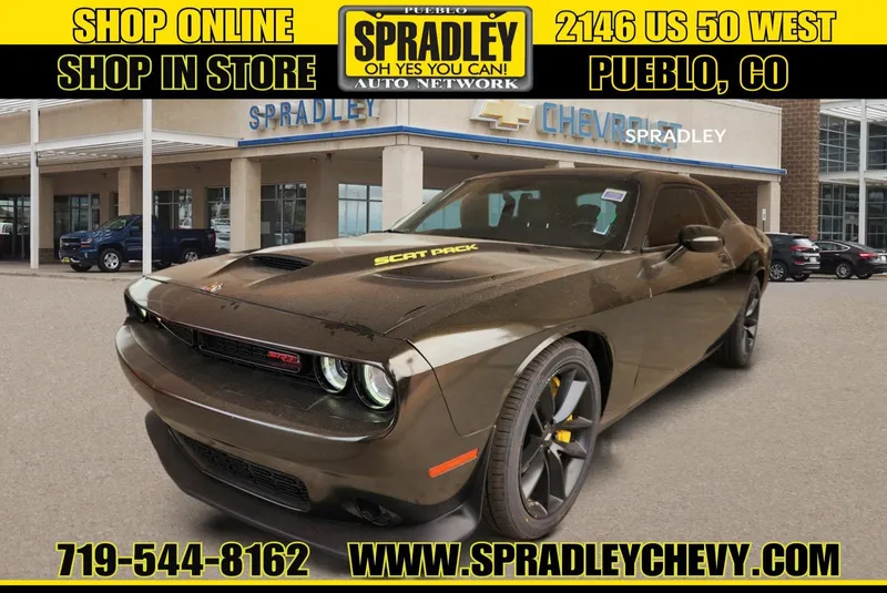 2021 Dodge Challenger R/T Scat Pack in Black — front three-quarter view