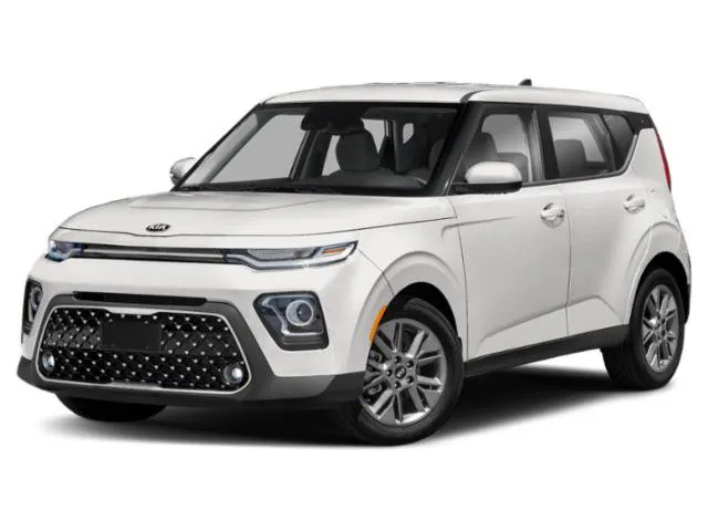 2020 Kia Soul EX in Platinum Gold — front three-quarter view
