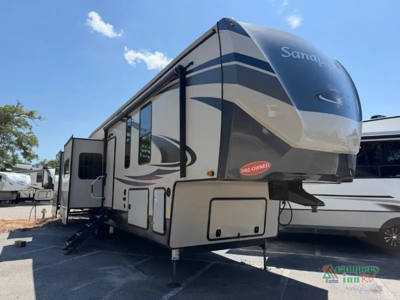 2020 Forest River RV Sandpiper — front three-quarter view