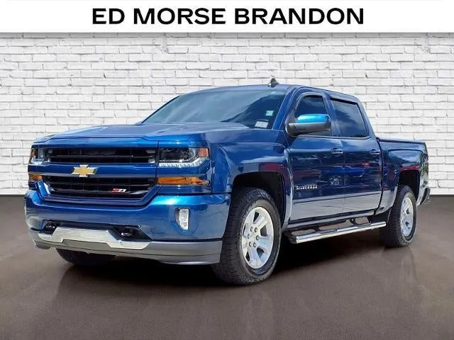 2017 Chevrolet Silverado 1500 LT in Deep Ocean Blue Metallic — front three-quarter view