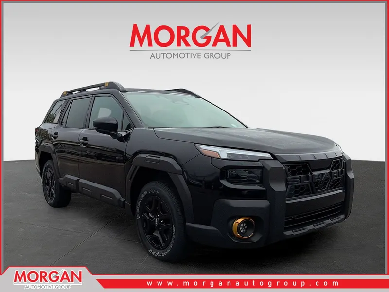 2026 Subaru Outback Wilderness in Crystal Black Silica — front three-quarter view