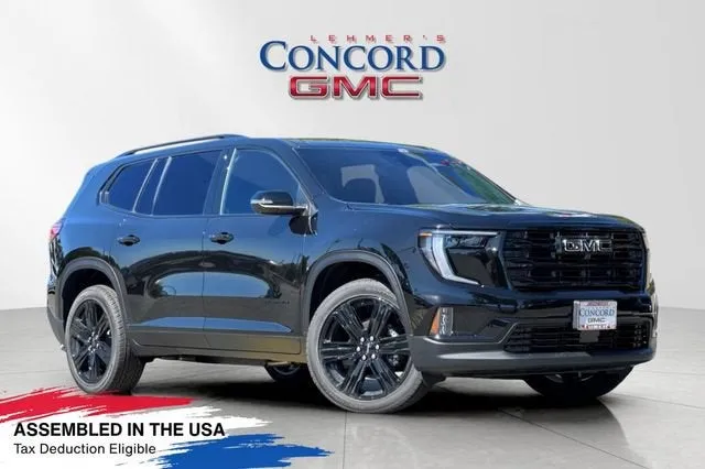 2026 GMC Acadia Elevation in Ebony Twilight Metallic — front three-quarter view