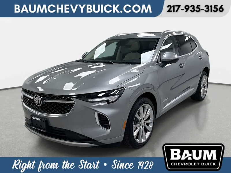 2023 Buick Envision Avenir in Moonstone Gray Metallic — front three-quarter view