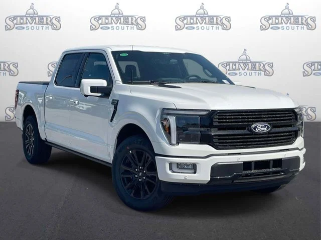 2026 Ford F-150 Platinum in White — front three-quarter view