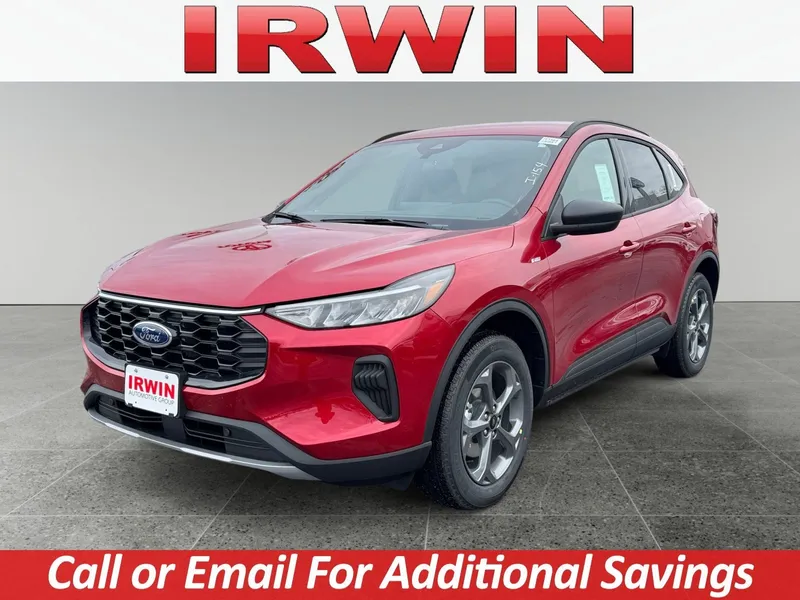 2026 Ford Escape ST-Line in Red — front three-quarter view