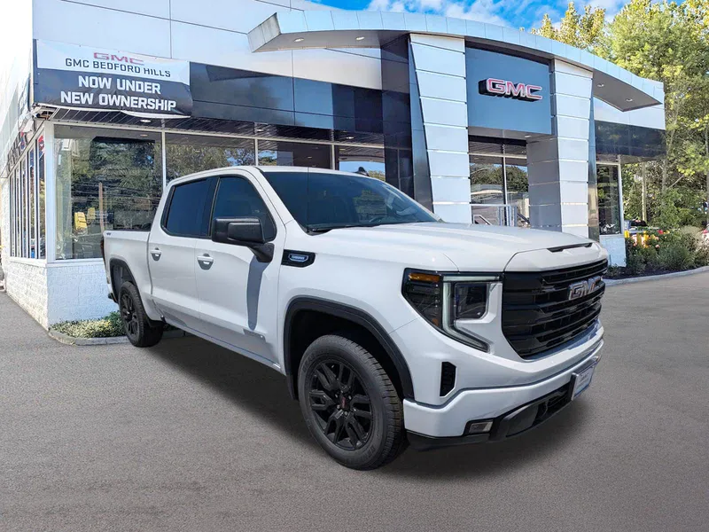 2026 GMC Sierra 1500 Elevation in Summit White — front three-quarter view