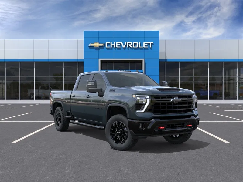 2026 Chevrolet Silverado 2500 HD LT in Cypress Gray — front three-quarter view