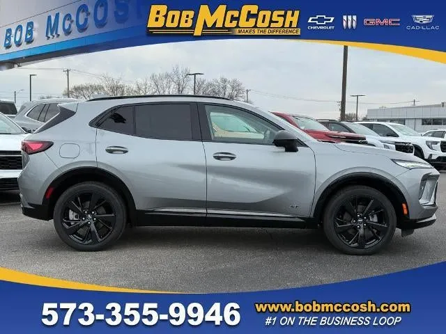 2026 Buick Envision Sport Touring in Moonstone Gray Metallic — front three-quarter view