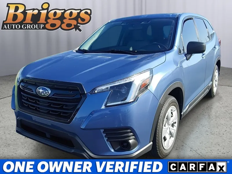 2023 Subaru Forester BASE in Horizon Blue Pearl — front three-quarter view