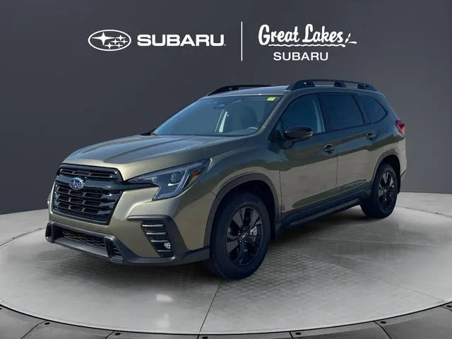 2026 Subaru ASCENT Premium 7-Passenger in Autumn Green Metallic — front three-quarter view