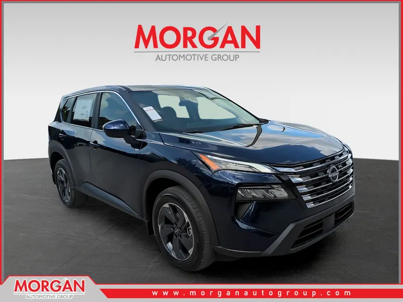 2026 Nissan Rogue SV in Blue — front three-quarter view