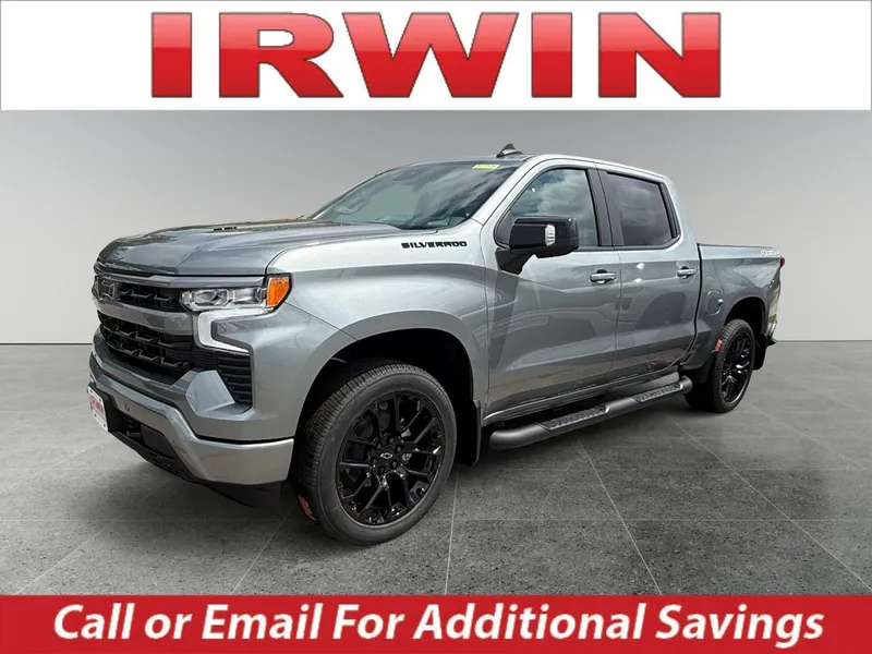 2026 Chevrolet Silverado 1500 RST in Sterling Gray Metallic — front three-quarter view