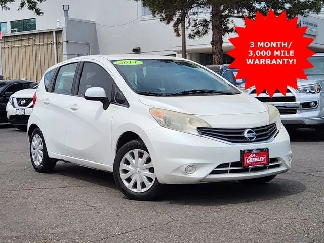 2014 Nissan Versa Note SV in Aspen White Pearl — front three-quarter view