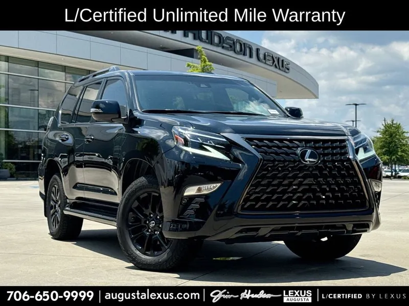 2023 Lexus GX 460 L/CERTIFIED in Black Onyx — front three-quarter view