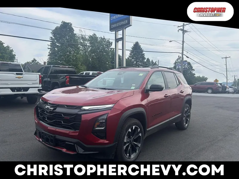 2027 Chevrolet Equinox AWD RS in Radiant Red Tintcoat — front three-quarter view