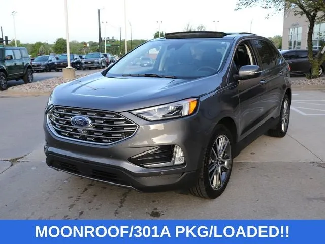 2024 Ford Edge Titanium in Carbonized Gray Metallic — front three-quarter view