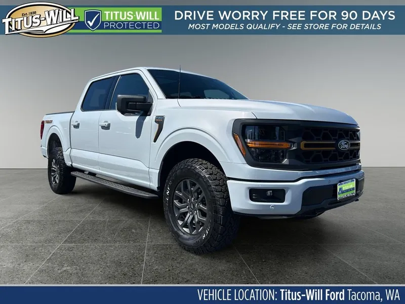 2025 Ford F-150 Tremor in White — front three-quarter view