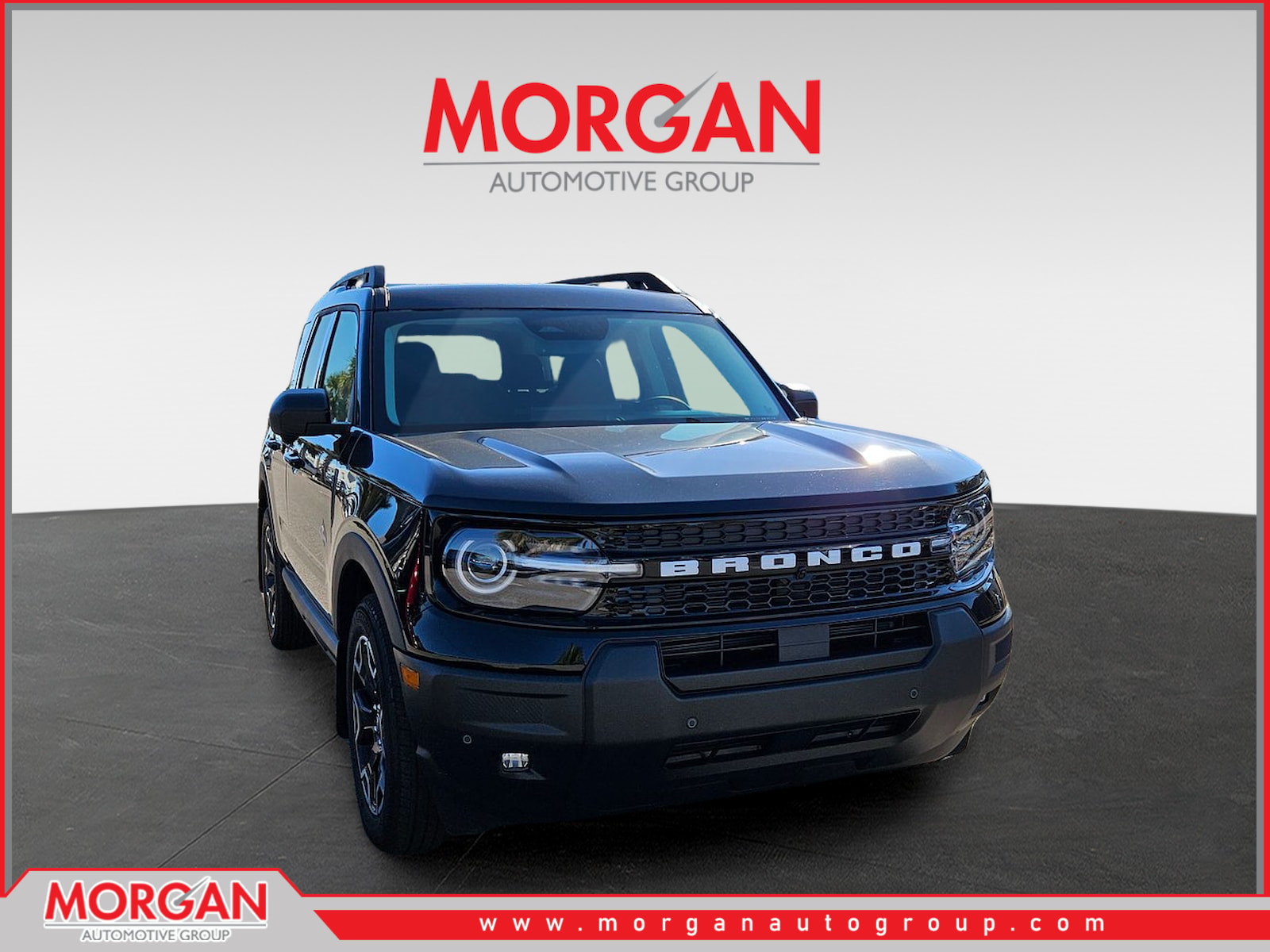 2025 Ford Bronco Sport Outer Banks in Black — front three-quarter view