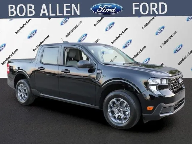 2026 Ford Maverick XLT in Shadow Black — front three-quarter view