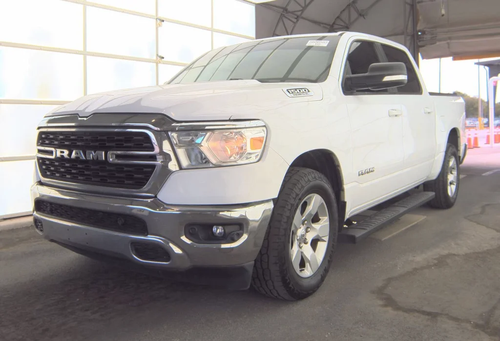 2022 Ram 1500 Big Horn/Lone Star in White — front three-quarter view