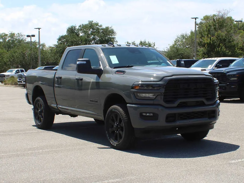 2026 RAM 2500 Big Horn in Ceramic Gray Clear-Coat Exterior Paint — front three-quarter view