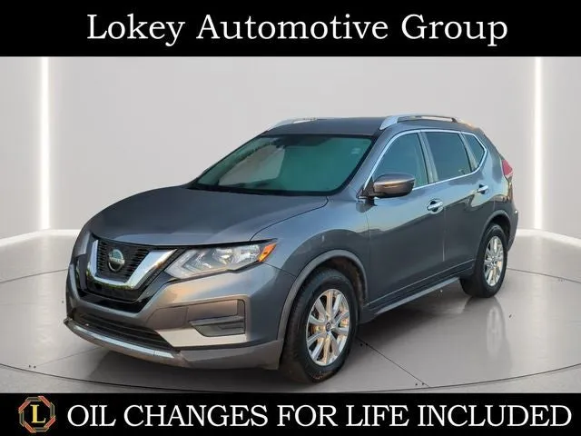 2020 Nissan Rogue SV in Gun Metallic — front three-quarter view