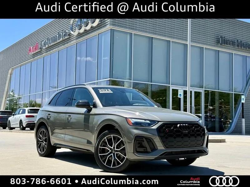 2023 Audi SQ5 Premium Plus quattro in Chronos Gray Metallic — front three-quarter view