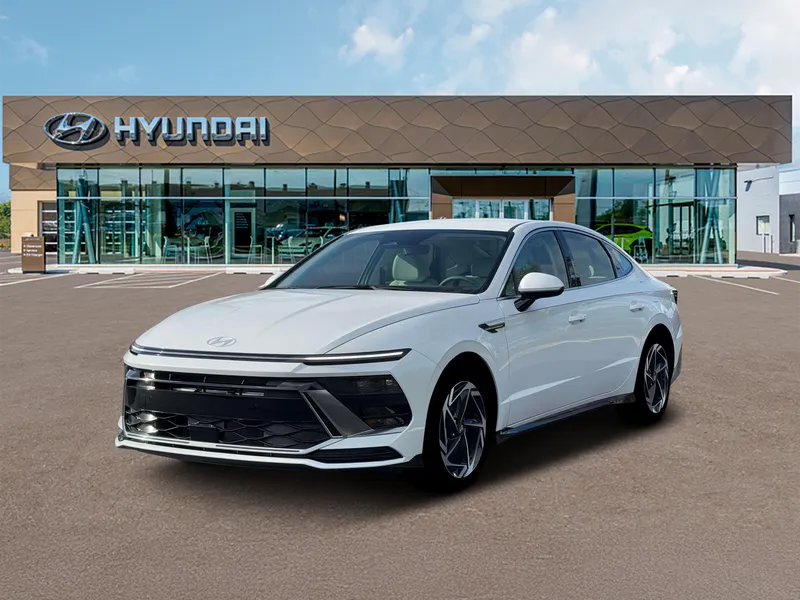 2026 Hyundai SONATA SEL Sport in White — front three-quarter view
