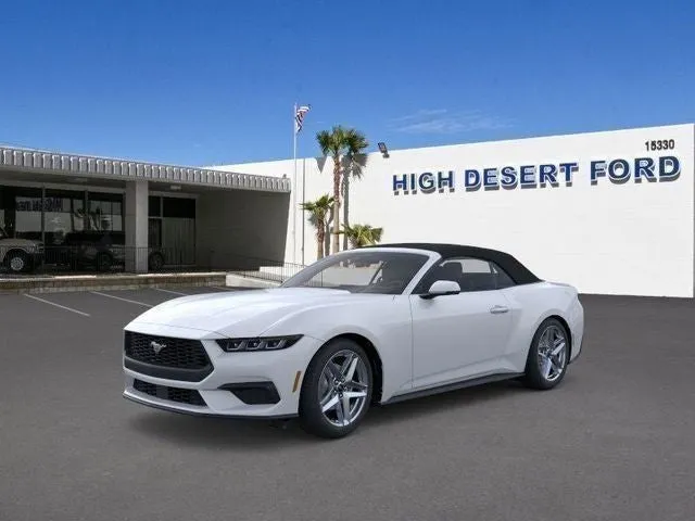 2025 Ford Mustang EcoBoost Premium in Oxford White — front three-quarter view