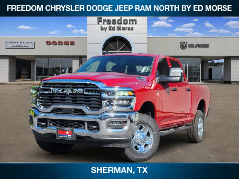 2025 RAM 2500 Tradesman in Molten Red Pearlcoat — front three-quarter view