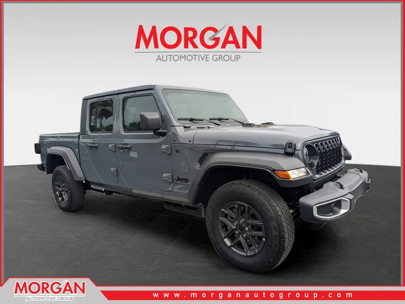 2026 Jeep Gladiator Sport in Gray — front three-quarter view