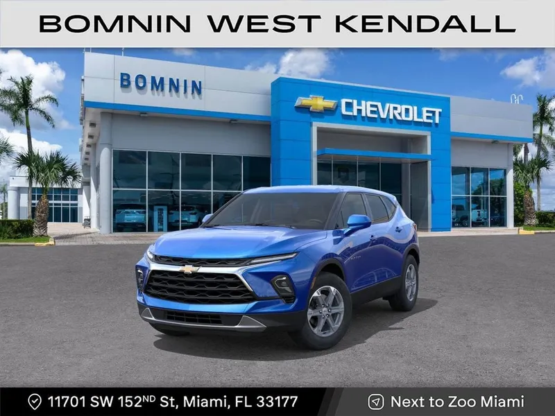 2026 Chevrolet Blazer 2LT in Riptide Blue Metallic — front three-quarter view