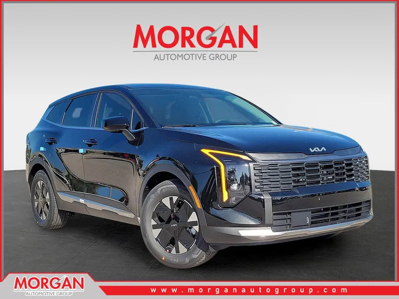 2026 Kia Sportage Hybrid LX in Fusion Black — front three-quarter view