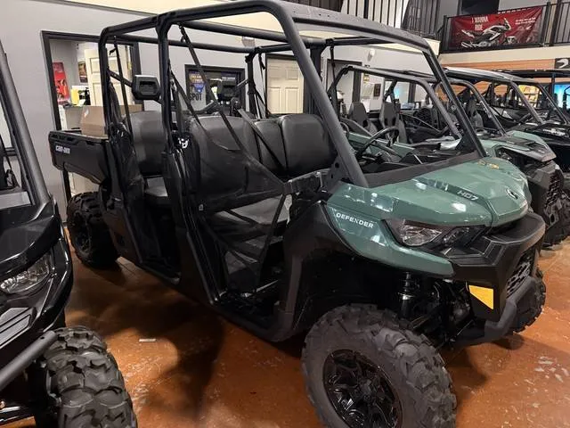 2026 Can-Am® Defender MAX DPS HD7 Compass Green — front three-quarter view