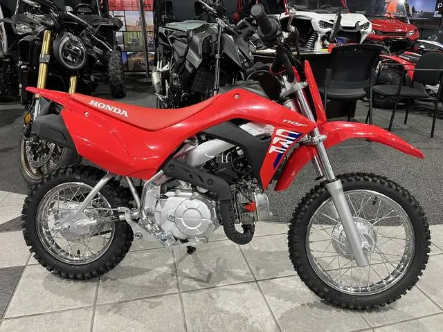 2026 Honda® CRF110F — front three-quarter view