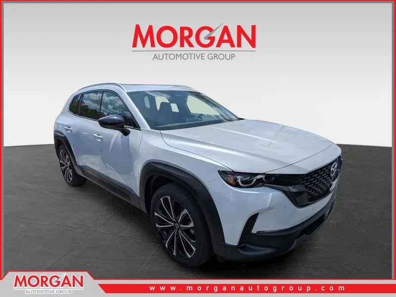 2026 Mazda CX-50 2.5 S Premium in Wind Chill Pearl — front three-quarter view