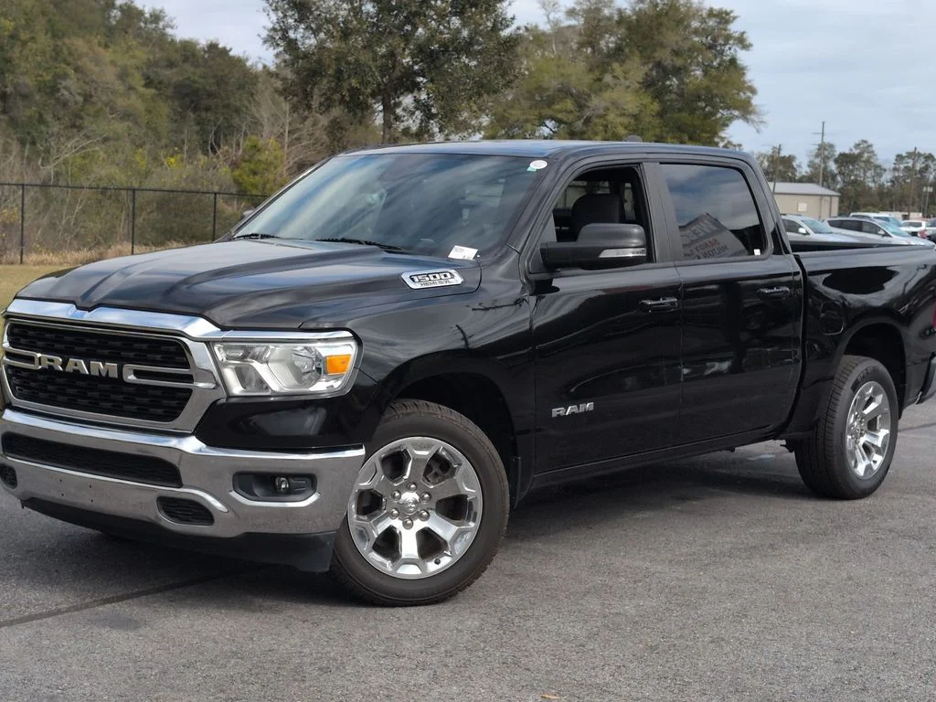 2022 Ram 1500 Big Horn/Lone Star in Black — front three-quarter view
