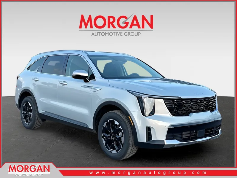 2026 Kia Sorento S in Ivory Silver — front three-quarter view