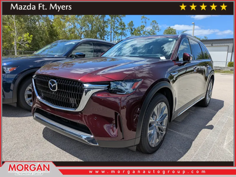 2026 Mazda CX-90 Premium Plus in Artisan Red Premium — front three-quarter view