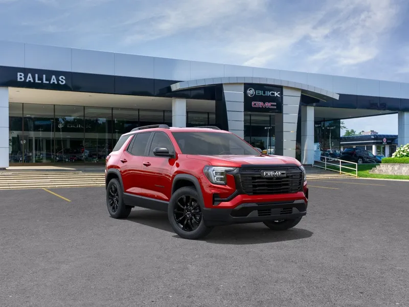 2026 GMC Terrain Elevation in Volcanic Red Tintcoat — front three-quarter view